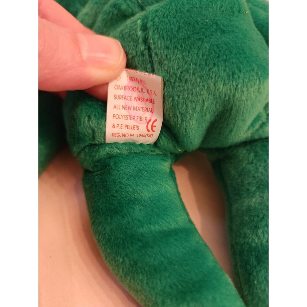 TY Beanie Baby Erin Bear – Green Shamrock – Tag Error? – See Photos - Picture 3 of 7